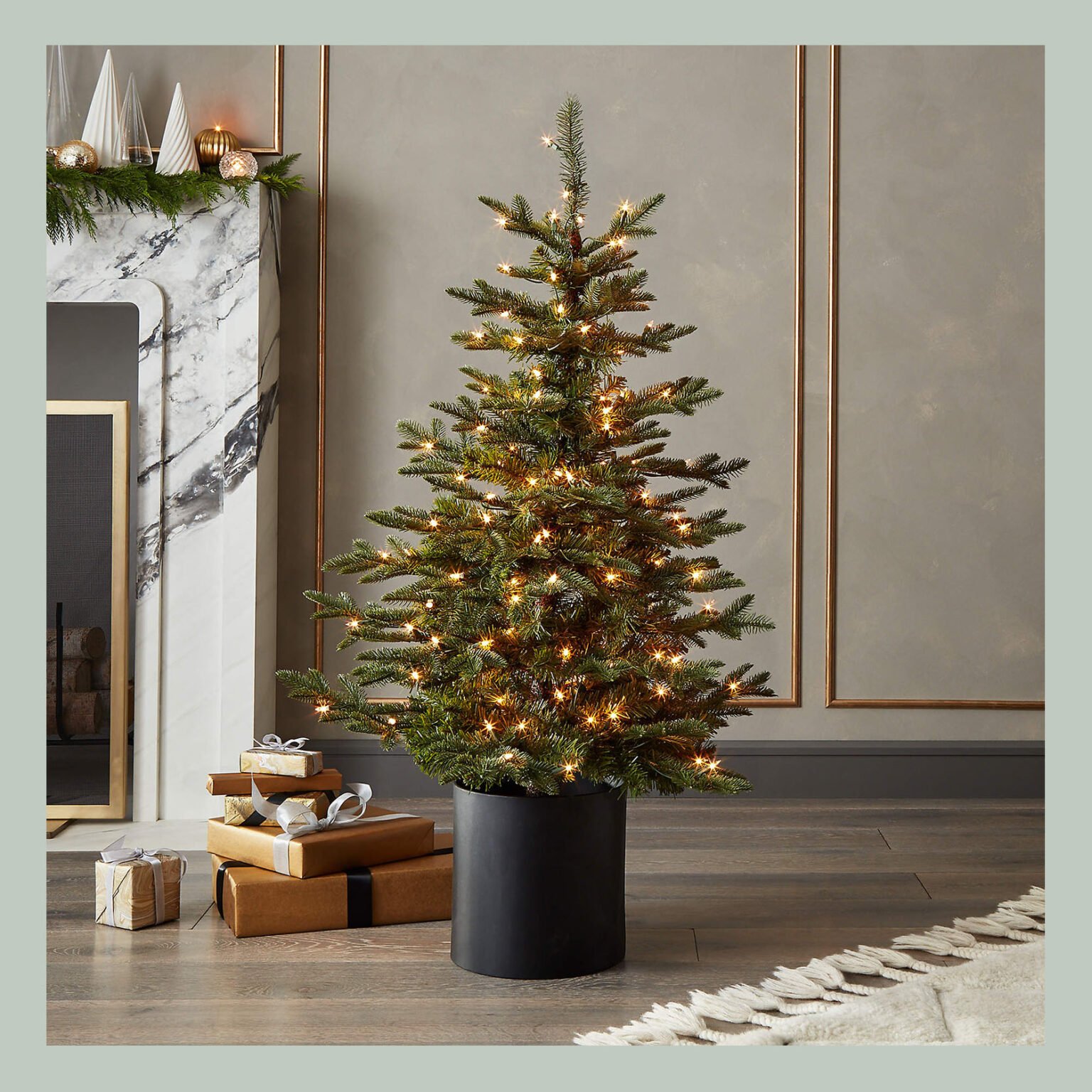 Our Favorite ScandiInspired Faux Christmas Trees (+ Pretty Garlands