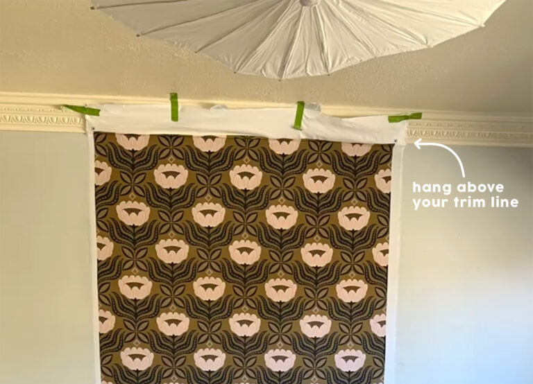 Here's The Step By Step Of How To Use Fabric As Wallpaper...It's ...