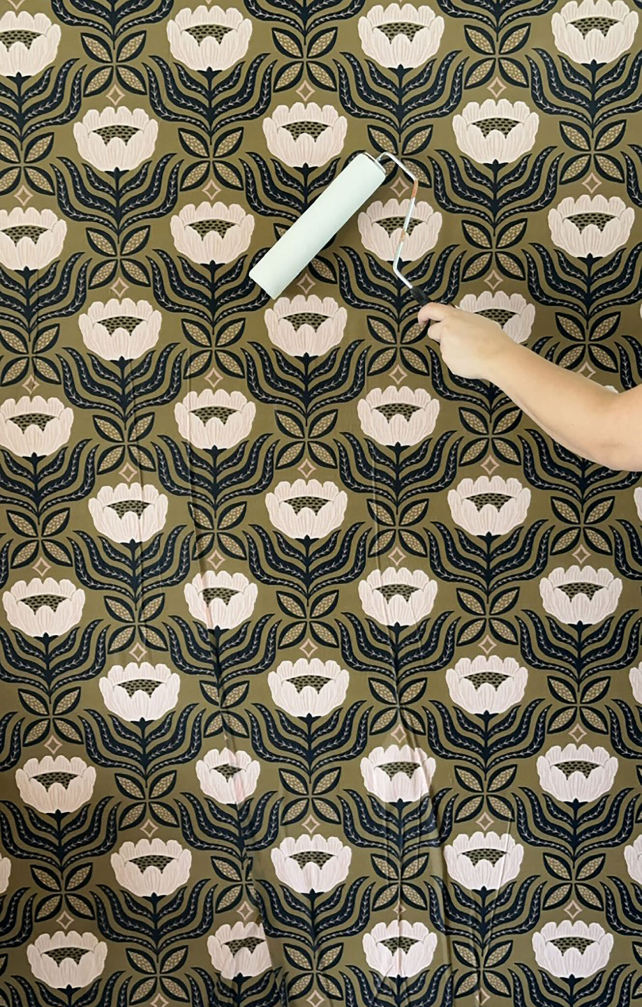 Here's The Step By Step Of How To Use Fabric As Wallpaper...It's ...