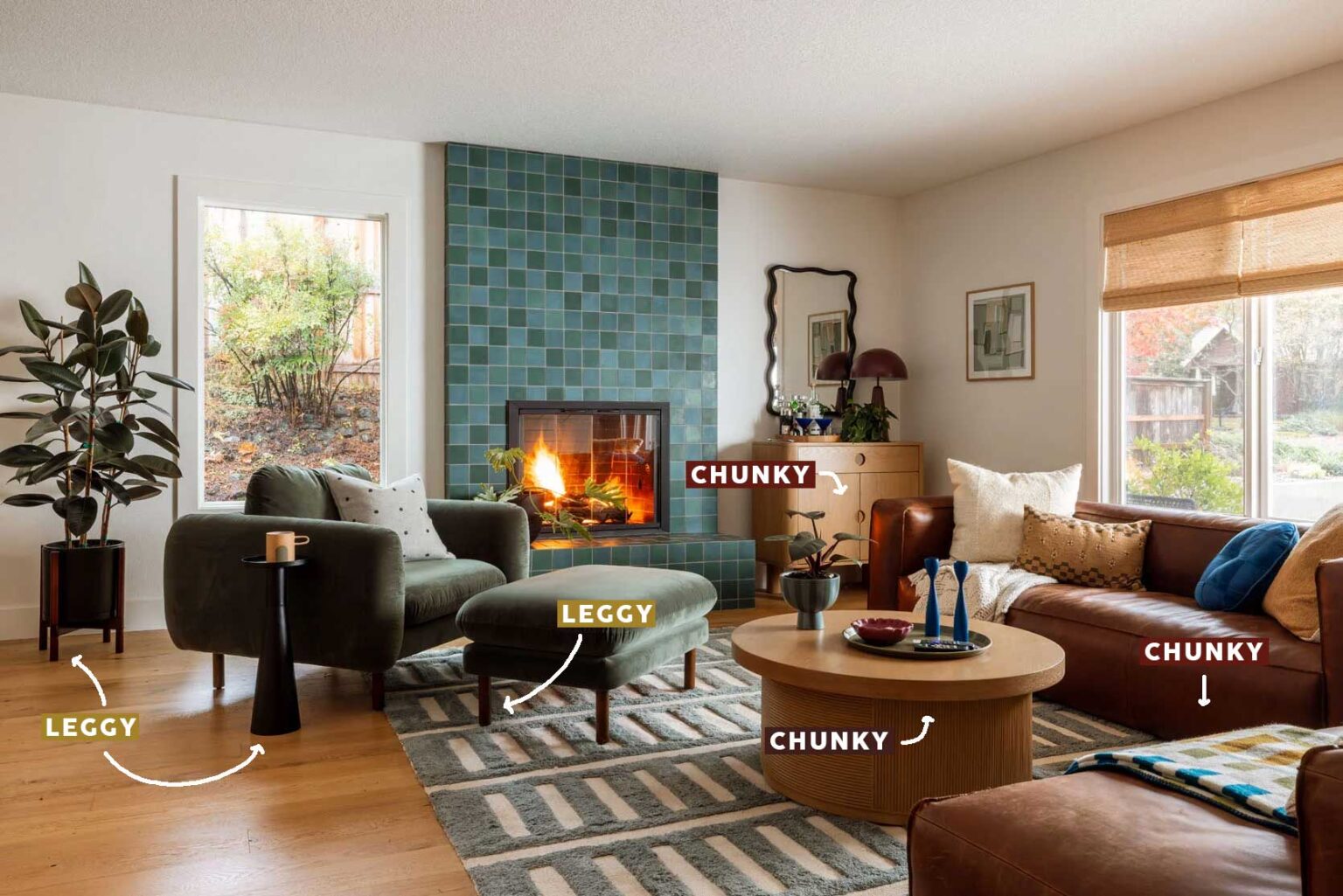 Mixing "Leggy" & "Chunky" Furniture Is The Secret To A Balanced Space ...