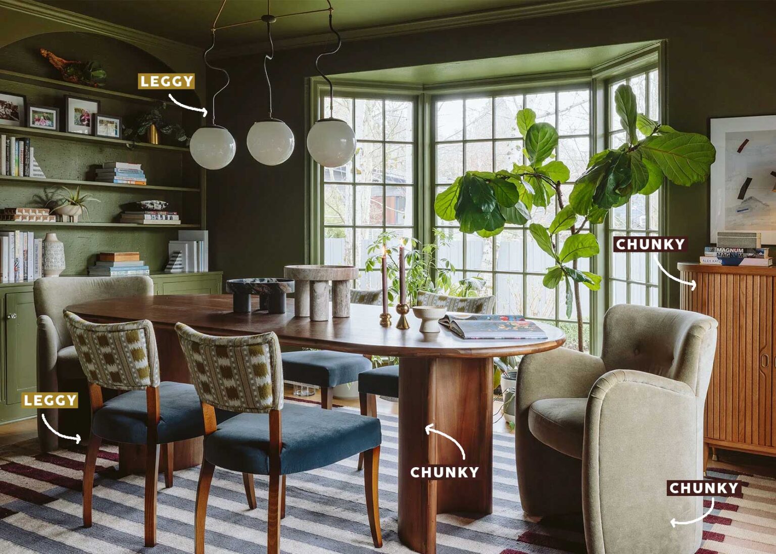 Mixing "Leggy" & "Chunky" Furniture Is The Secret To A Balanced Space ...