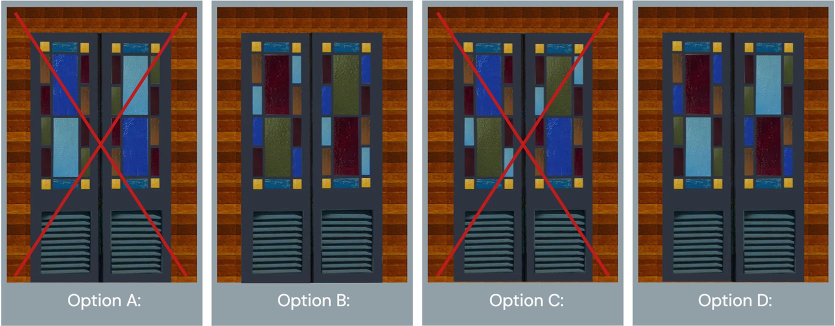 Stained Glass Door Pattern