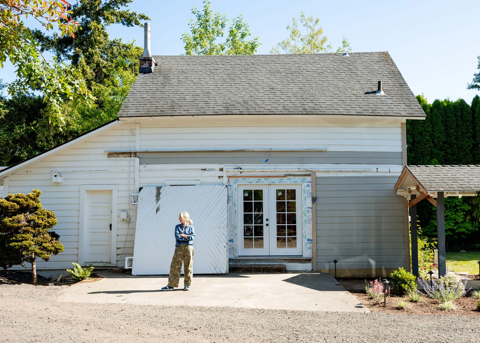 Guest Cottage Update: The Front French Doors! + Slider Debate!