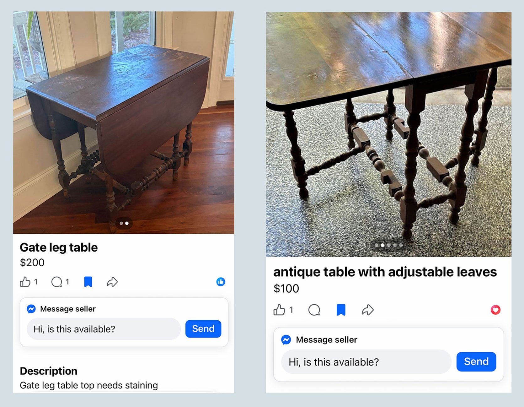 vintage table