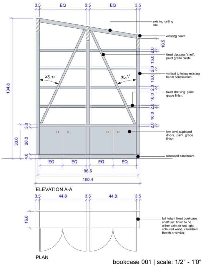 The built-in bookcase design - Emily Henderson