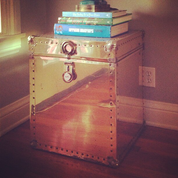 Brass Trunk Side Table